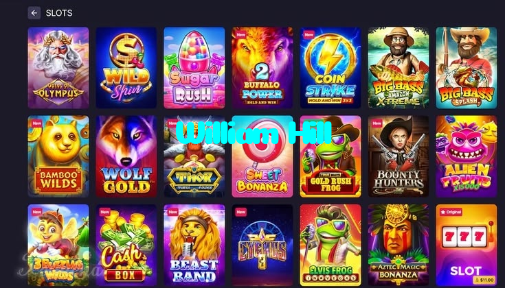 William Hill casino presented on mobile device in Pakistan with slots and live games
